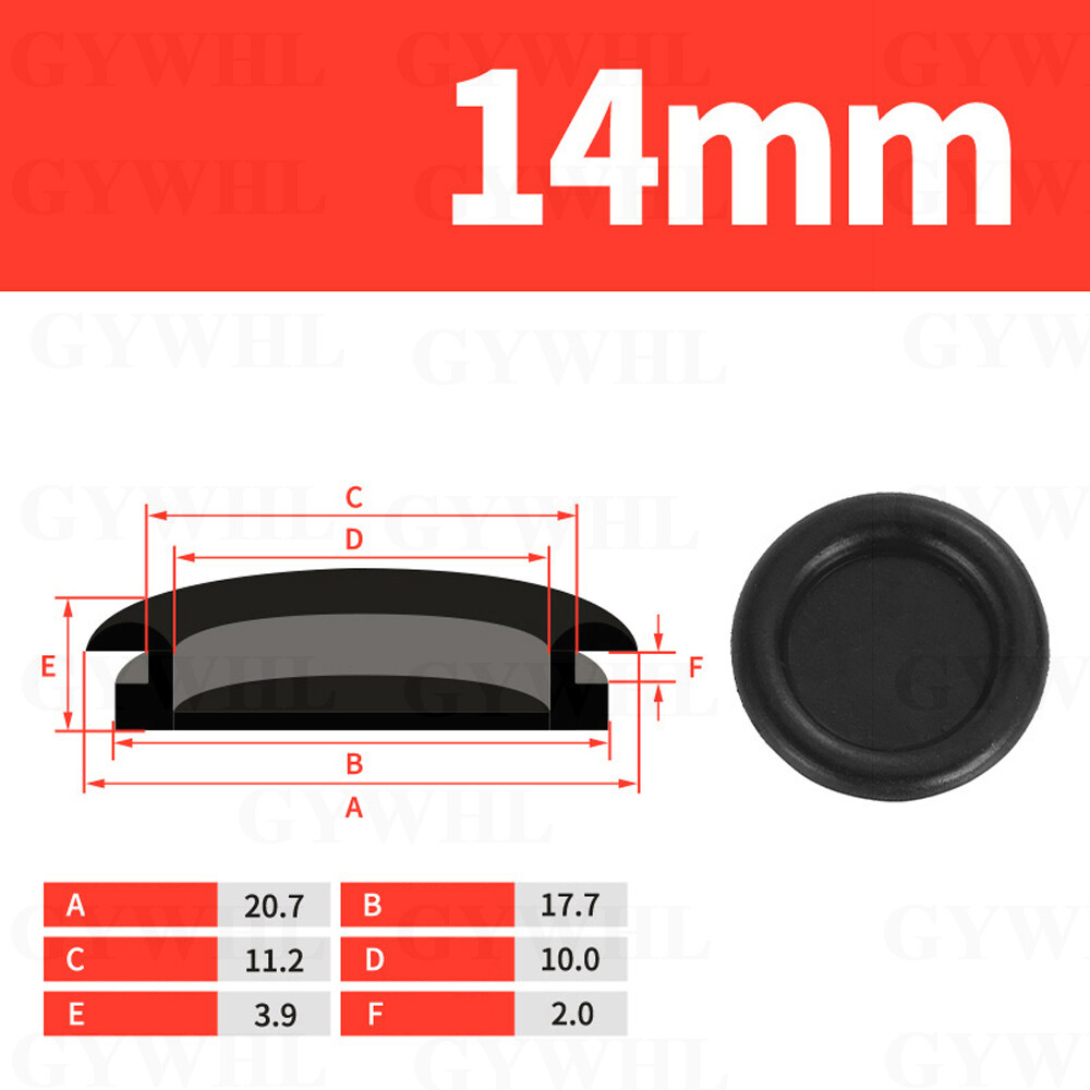 Black 14mm-200mm Rubber Grommet Firewall Hole Plug Electrical Wire Gasket Car Ki