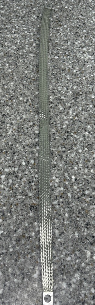 FLAT TINNED COPPER GROUND STRAP 24″L 3/4″W 3/8″HOLE AGS-3237TC-24-3/8 USA SELLER