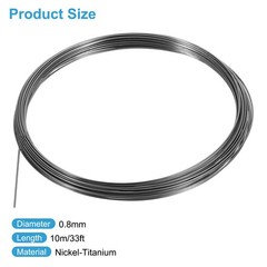 33 Feet Shape Memory Pre-trained Wire, 0.8mm Elastic Spring Steel Wire