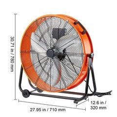 Drum Fan, 24 Inch High Velocity Industrial Shop Fan, Heavy Duty Commercial Use 3