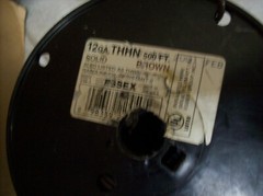 #2) NEW Spool of Electric Wire – 12 Guage Solid 312′ Brown