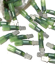 100 Pcs Del City 966745 Solder Male Push-On Terminals 16-14 GA