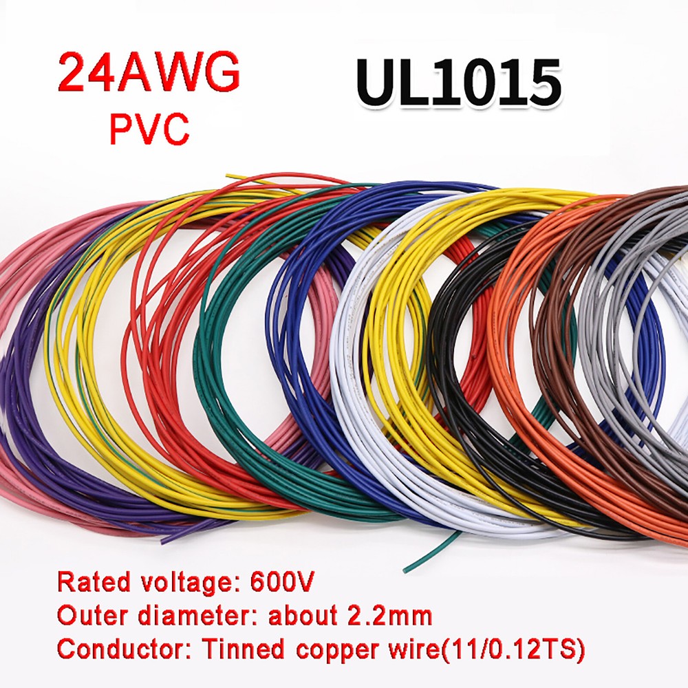 24AWG PVC Electronic Cable Tinned Copper Stranded Wiring 600V High TEMP 105℃