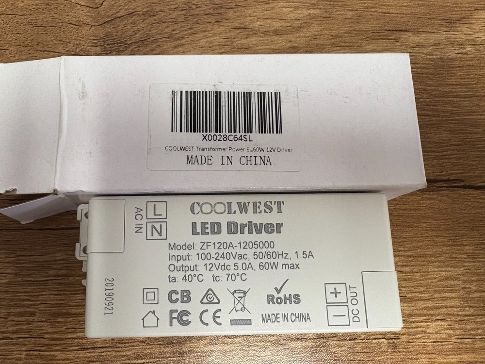 COOLWEST TRANSFORMER POWER 60W # ZF120A-1205000