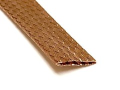 25 FEET 5/8″ BRAIDED GROUND STRAP GROUNDING BARE PURE COPPER FLAT BRAID USA