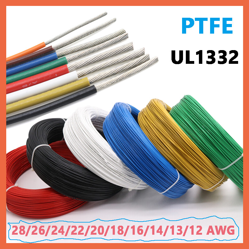 Flexible PTFE Cable Wire 28/26/24/22/20/18/16/14/13/12AWG Tinned Copper Stranded