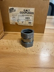 PECO 322, 1″, Die-Cast Compression, EMT Conduit Coupling 4 Boxes of 50 200 Total
