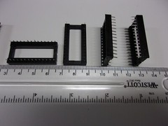 5 Pack Lot DIP28 Wide DIP IC Sockets 28 Pins 2 Rows 14 Pins Each Sides Circuit