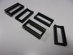 5 Pack Lot DIP28 Wide DIP IC Sockets 28 Pins 2 Rows 14 Pins Each Sides Circuit