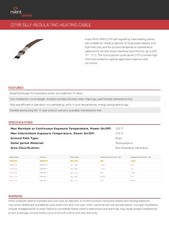 nVent/Raychem 15QTVR2-CT QTVR Self-Regulating Heating Cable 15W/Ft 200-277V /1ft
