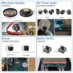 1780 Pcs DIY Electronics Kit w/ Resistors, LEDs, Transistors