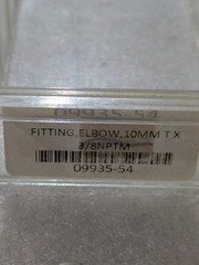 SMC Male Elbow Push-Connect 10mm Tube x 3/8 NPT Pneumatic 7/ORDER