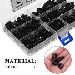 260 Pcs Electrical Wire Protector Grommet Rubber Gasket for Sealing Wires