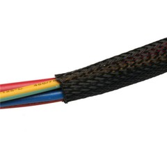 PET Black Expandable Braided Cable Sleeving 2-25mm Wire Harness Automotive