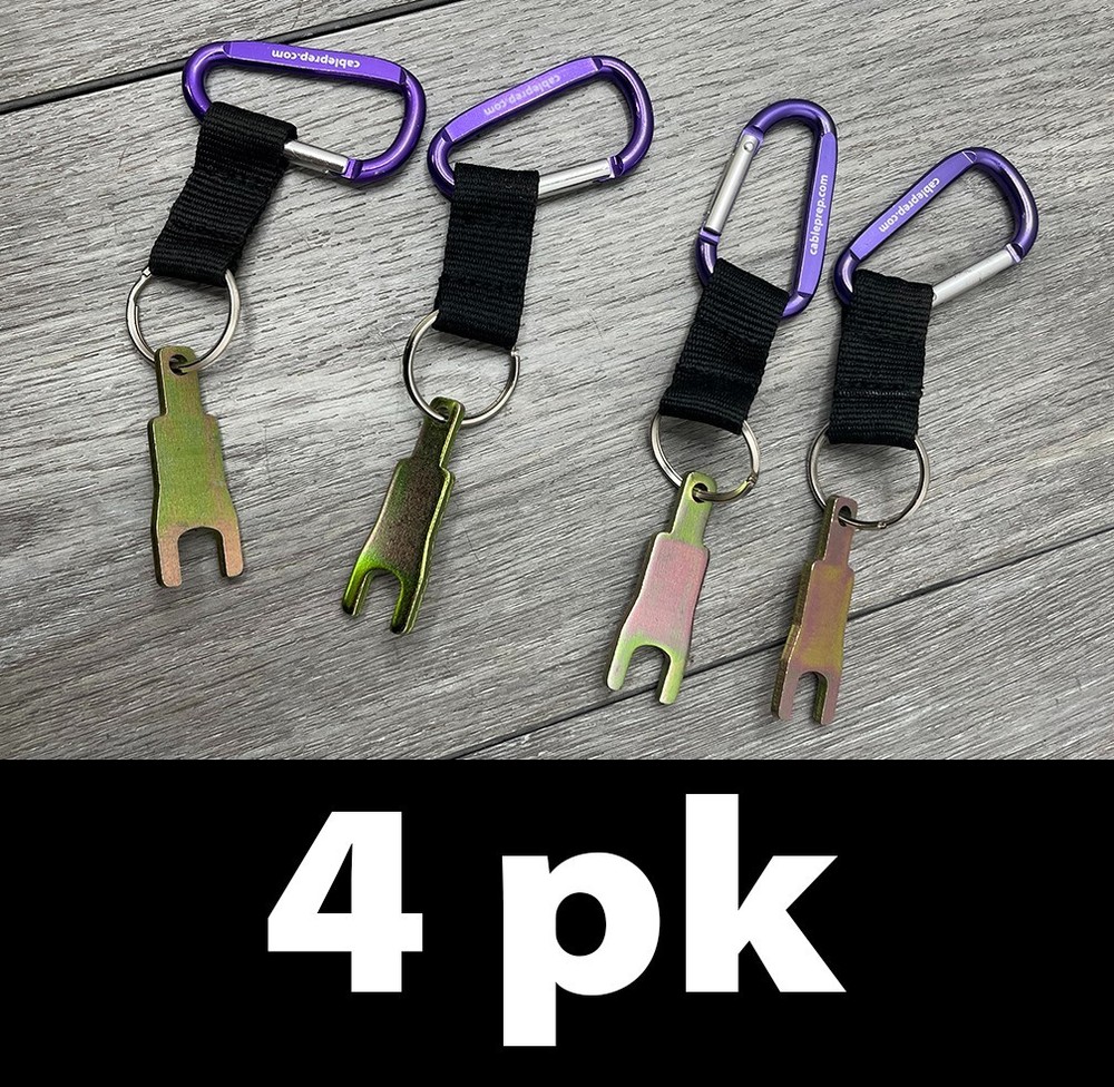 4pk Cableprep RG6 7/16 Wrench Tool on Carabiner Clip