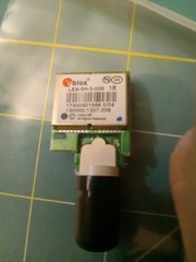 U-blox LEA-5H-0-009 GPS and GALILEO receiver module.