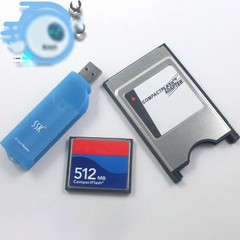 Reader 128MB/256MB/512MB/1G/2G CF Compact Flash Card+CF-PCMCIA Adapter+SSK