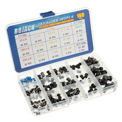 BOJACK 15 Values 160 Pcs Inductor 10 uH to 20 mH DIP Radial Power Choke Induc…