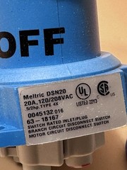 Meltric 63-18167 Inlet Plug D8N20 20A 3P+N+G 120/208VAC
