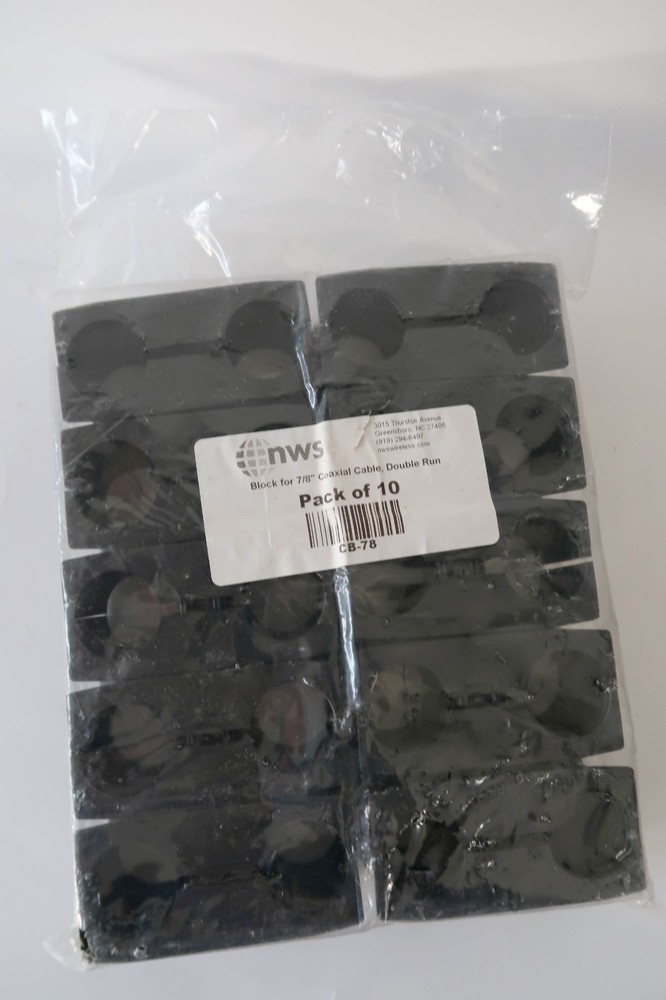 LOT OF 12 NWS CB-78 Block for 7/8″ Coaxial Cable Double Run (120 Total Pcs)