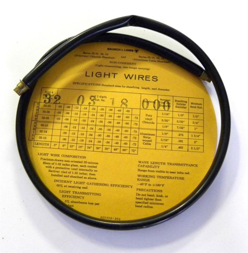 NEW BAUSCH & LOMB LIGHT WIRE POLYVINYL CHLORIDE SHEATHED 18″ MODEL 32 03 18 000