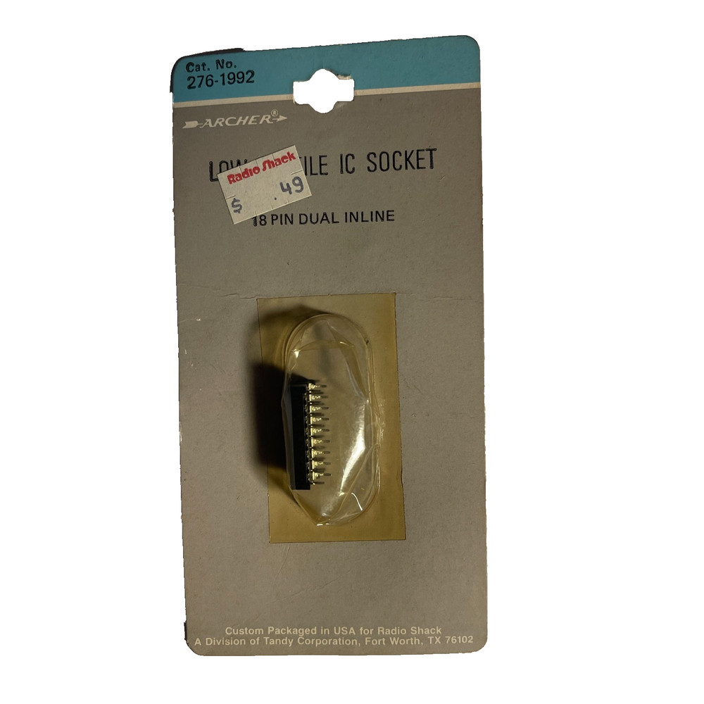 Archer 18-pin Low Profile Socket Cat. No. 276-1992 New