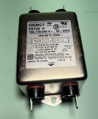 Corcom 10EMC1 F8128 Single Phase Noise Filter 120/250VAC 50/60Hz 10A