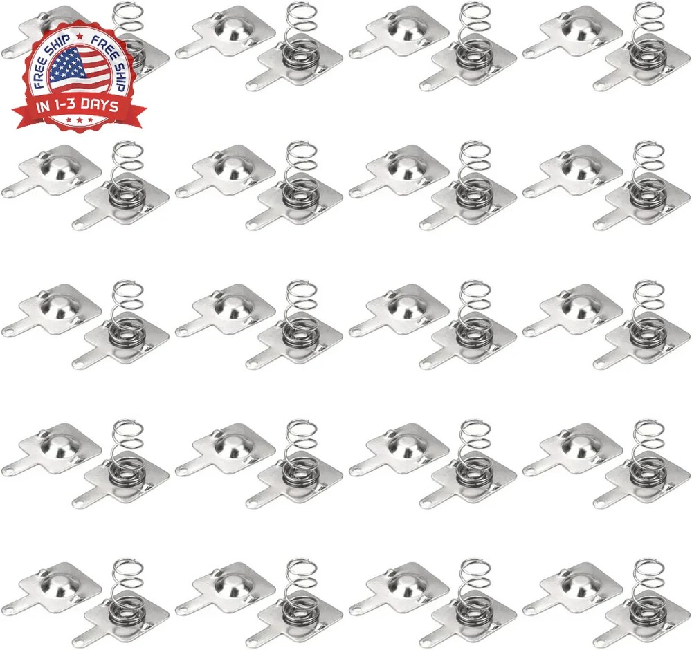 Heyiarbeit 20 Pairs Battery Springs AA Battery Contact Plate Positive to Negativ