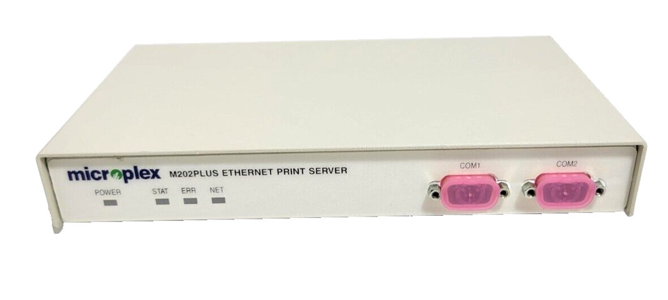 MICROPLEX M202PLUS ETHERNET PRINT SERVER 97-218-100 USED WORKING CONDITION