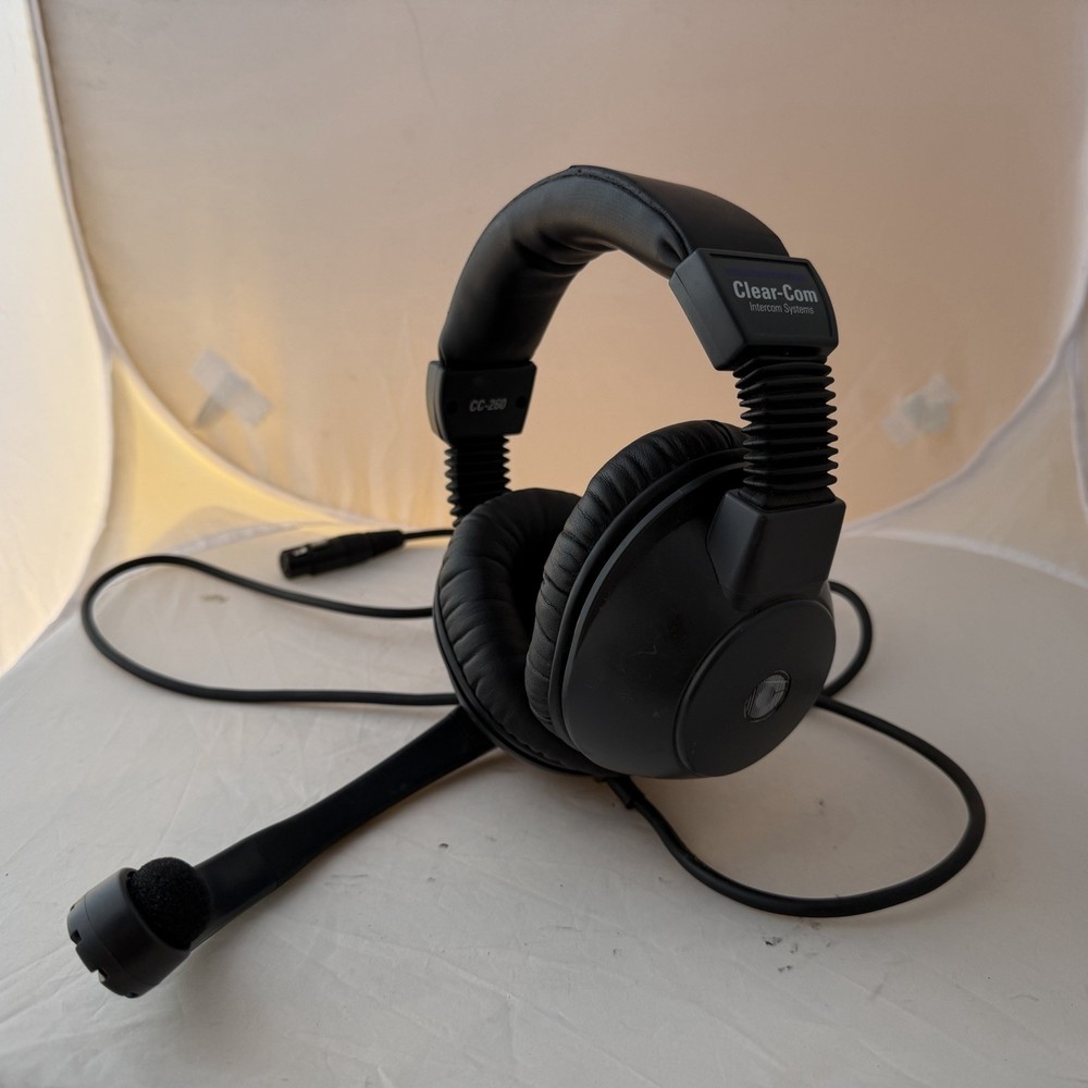 Clear-Com CC-260 Intercom Double Ear Standard Headset Headphone W/4-Pin XLR