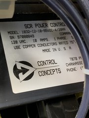 Control Concepts SCR Power Controller 1832-12-10-95VDC-4/20MA