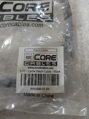 E CORE 500-05 BKEcore Cat5e Patch Cable 4 Pair UTP 24AWG Industrial OEM