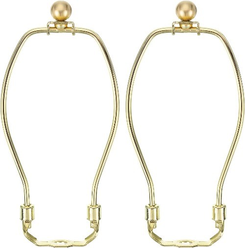 7 Inch Lamp Harp Kit 17.5mm Solid Brass Ball Finial 2 Heavy Duty Bracket Saddle