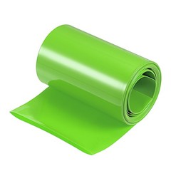 Battery Wrap Heat Shrink Tubing 50mm Dia 80mm Flat 10 Feet Light Green