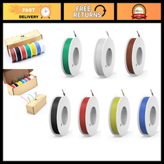 22 AWG Silicone Electrical Wire Kit – 7 Colors, 26ft Each, Stranded Tinned Coppe