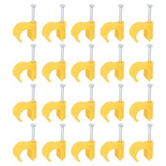 50Pcs Cable Wire Clips, Nail in Cable Clips 16mm/0.63″, Yellow