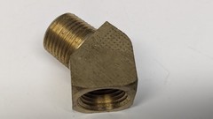 NOS Parker 1/2” MNPT x 1/2” FNPT 45° Brass Street Elbow, 2214P-8-8