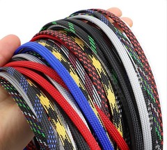 3-25mm Wide TIGHT Braided PET Expandable Sleeving Wrap Wire Cable Sheath Tubing