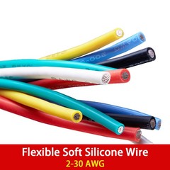 Silicone Wire 2~30 AWG Ultra Flexible Cable High Temperature Tinned Copper Wire