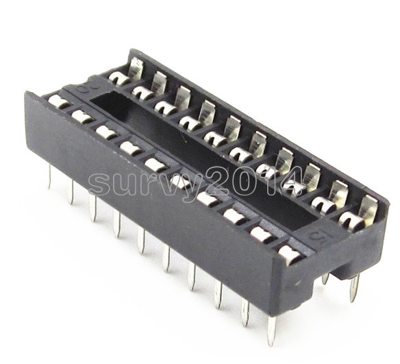 100PCS 20-Pin 20pin DIL DIP IC Socket PCB Mount Connector NEW