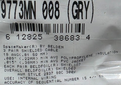 Belden 9773MN 18/3P SpaceMaker SPOS Shielded Twisted Pairs Control Cable /10ft