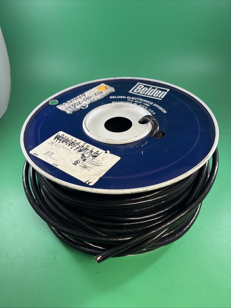 Belden Wire 19352-010-250 18/3C SJT Portable Cordage Power Cord Cable Black