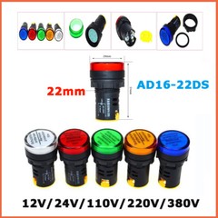 LED Flash Alarm Indicator Signal Lamp 12V/24V/110V/220V/380V AD16-22DS All Color