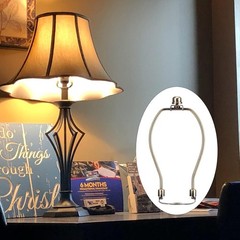 Antique Brass 7 Inch Lamp Harp Kit 3/8 Saddle Base Light Duty Pack 2 Lamp Shade
