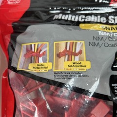 Lot of 2 Bags Gardner Bender Snapshot Multicable Staples MCS-20W (Tl 40 staples)