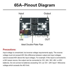 40A65A 100A No voltage limit Anti-backflow Ideal Diode Module for solar charging