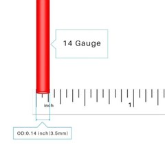 14 Gauge Silicone Wire Kit Red Black White Blue and Green Each 25ft 14 AWG St…
