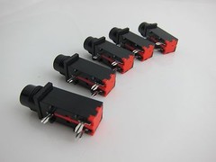 Goedrum 5PCS 3Pin 1/4″ 6.35mm Stereo Phone Jack / Jack Socket / PCB Mount