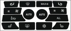 AC & Dashboard Climate Control Button Decals for BMW 5 Series F10 2009-2015 (520