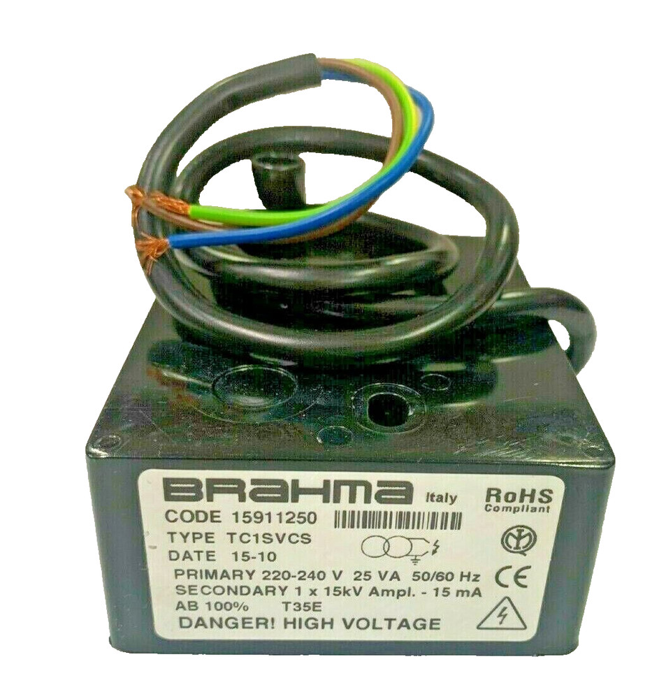 BRAHMA Ignition Transformer Type TC1SVCS Code 15911250 220-240V 50/60 Hz 25 VA